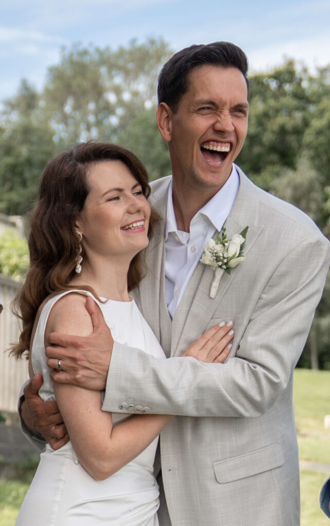 a bride and groop portrait